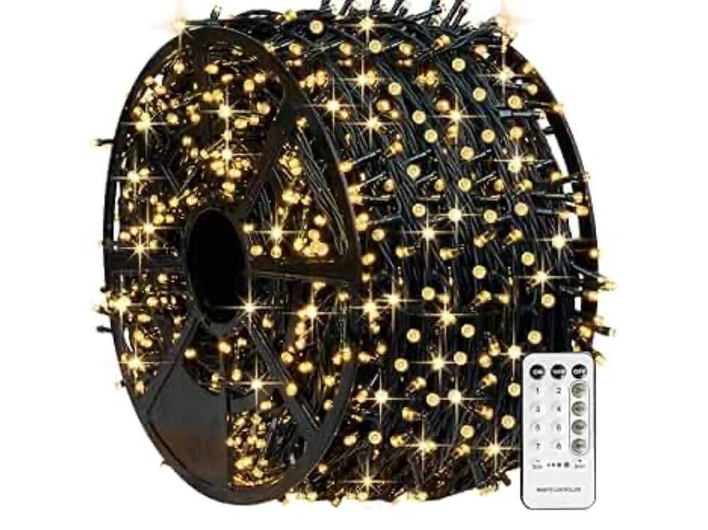 TW SHINE Christmas Lights, 1000 LED 328FT Tree 1000 LED, Warm ...